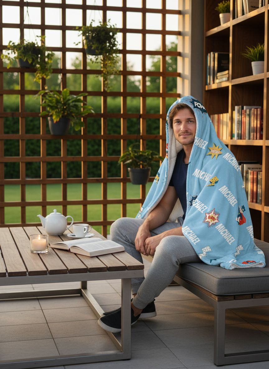 Personalized π Hooded Blankets