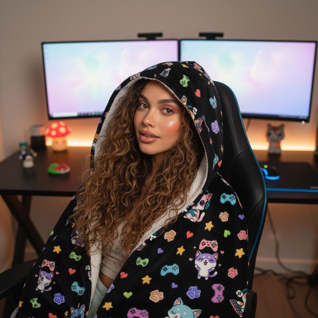 Gamer 🕹️ Hooded Blankets