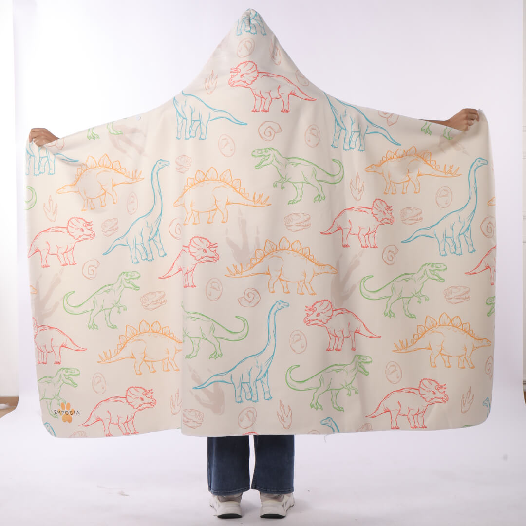 Dino Hooded Blanket