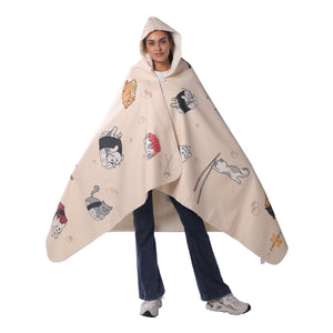 Sushi Cats Hooded Blanket