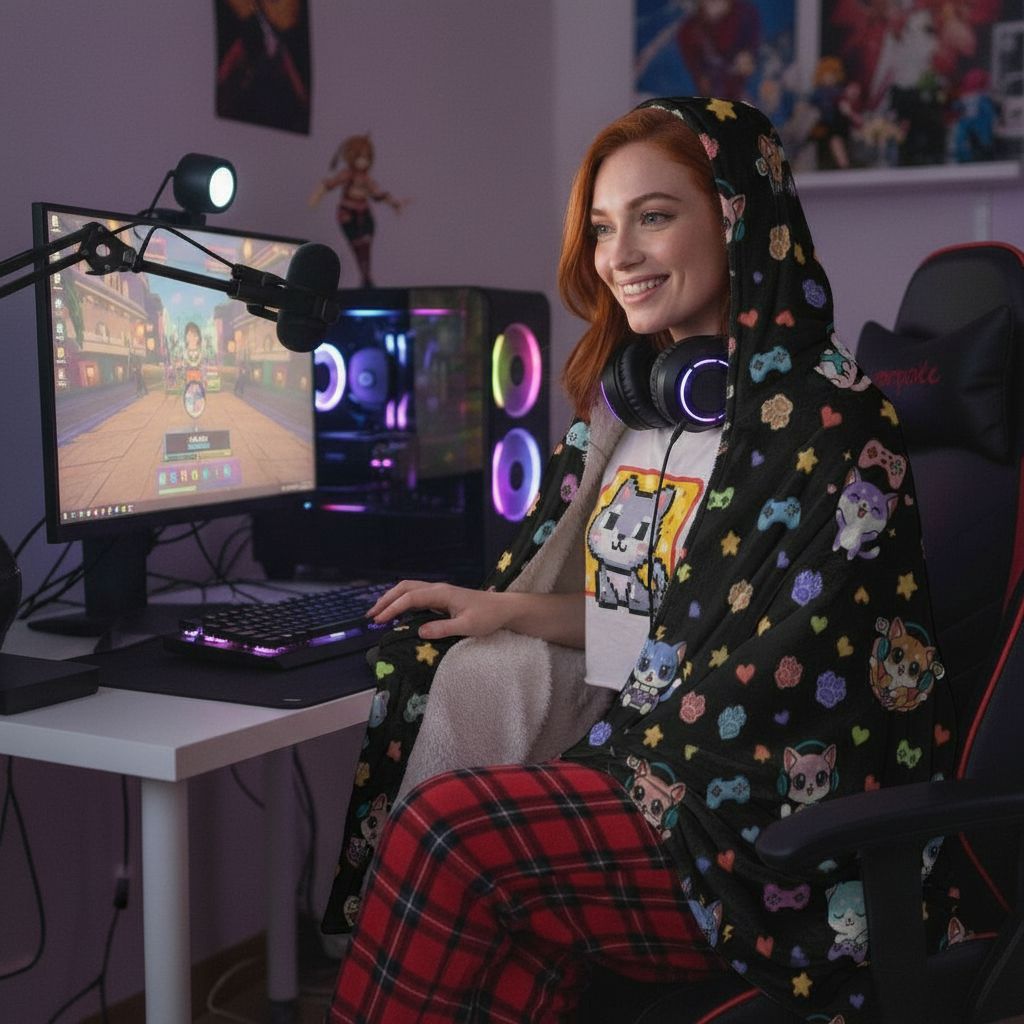 Gamer 🕹️ Hooded Blankets